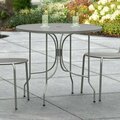 Lancaster Table & Seating Harbor Gray 36'' Round Outdoor Standard Height Table with Ornate Legs 427COSM36RDG